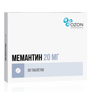 Мемантин таблетки покрытые плёночной оболочкой 20мг №30
