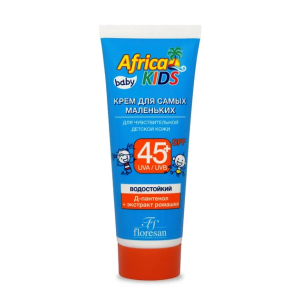 Африка кидс baby крем для самых маленьких для чувствительной кожи SPF45+ туба 50мл 