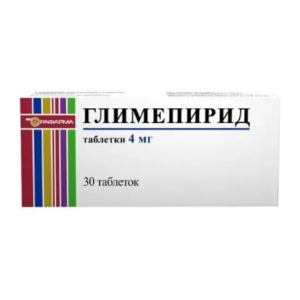 Глимепирид таблетки 4мг №30