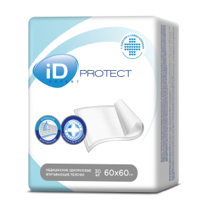 iD protect expert медицинские одноразовые впитывающие пеленки 60х60см №30