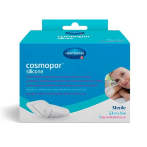 Космопор силикон повязка самоклеящаяся с впитывающей подушечкой и контактным слоем из силикона 7,2х5см №5
