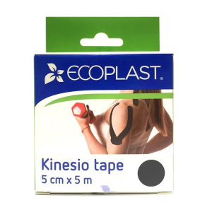 Ecoplast Кинезио тейп черный 5смх5м