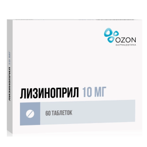 Лизиноприл таблетки 10мг №60