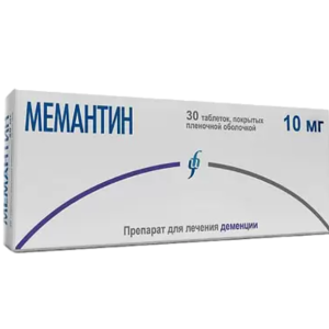 Мемантин таблетки покрытые плёночной оболочкой 10мг №30