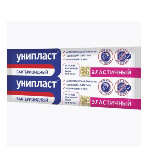 Унипласт лейкопластырь бактерицидный эластичный 1,9x7,2см №1