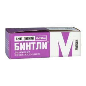Бинтли-М бинт липкий нетканый для фиксации повязок мягкий 10х200см