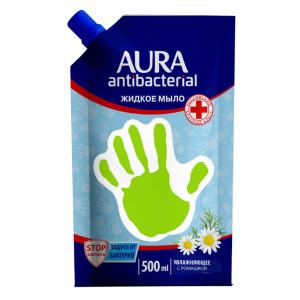 Aura Antibacterial жидкое мыло для всей семьи с антибактериальным эффектом с ромашкой 500мл