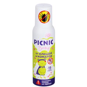 Picnic Baby  аэрозоль от клещей и комаров баллон 125мл 