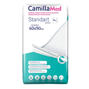 CamillaMed Standart Plus одноразовые впитывающие пеленки 60х90см №10