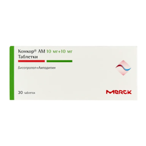 Конкор АМ таблетки 10мг+10мг №30