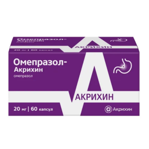 Омепразол-Акрихин капсулы кишечнорастворимые 20мг №60