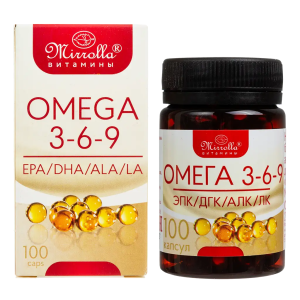 Омега 3-6-9 мирролла капсулы массой 370мг №100
