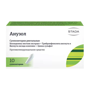 Анузол суппозитории ректальные №10