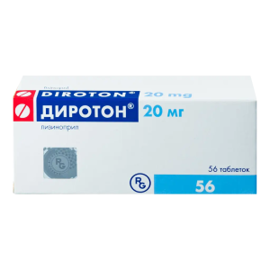 Диротон таблетки 20мг №56