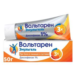 Вольтарен Эмульгель гель для наружного применения 1% туба 50г