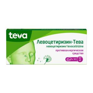 Левоцетиризин-Тева таблетки покрытые плёночной оболочкой 5мг №30