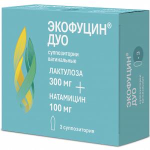 Экофуцин ДУО суппозитории вагинальные 100мг №3