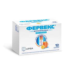 Фервекс порошок для приготовления раствора для приёма внутрь лимонный без сахара пакетики №12