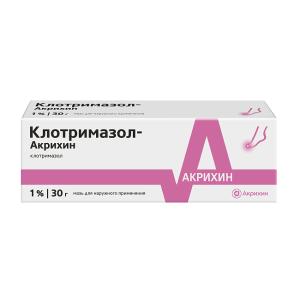 Клотримазол-Акрихин мазь для наружного применения 1% туба 30г