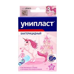 Унипласт Единороги лейкопластырь бактерицидный на основе пленки набор №20