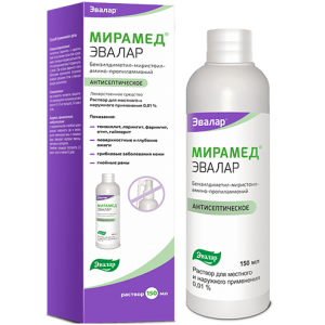 Мирамед Эвалар раствор для местного и наружного применения 0,01% флакон 150мл