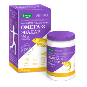 Концентрат рыбьего жира Омега-3 Эвалар капсулы 350мг №30