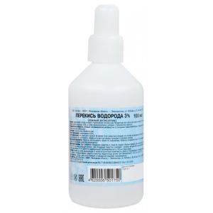 Перекись водорода раствор 3% (кожный антисептик) средство дезинфицирующее флакон 100мл 
