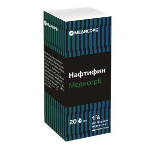 Нафтифин Медисорб раствор для наружного применения 1% флакон 20мл