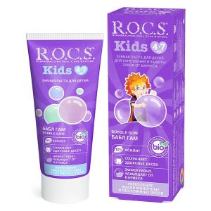 Рокс Kids 4-7  детская зубная паста Бабл гам туба 45г
