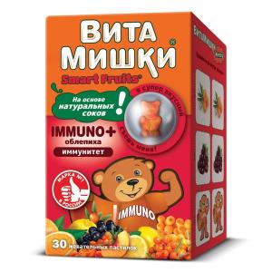 ВитаМишки Smart Fruits Immuno+ облепиха пастилки жевательные массой 2,5г №30