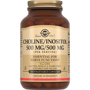 Солгар Холин/Инозитол 500мг/500мг капсулы 1040мг №100 