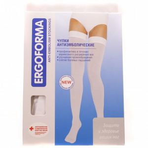 Ergoforma 227 чулки антиэмболические II класса компрессии белого цвета размер №2 (М)