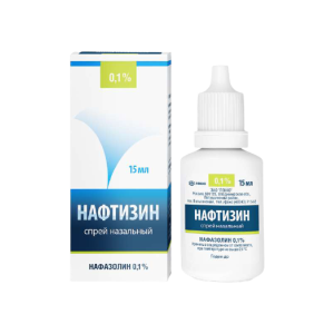 Нафтизин спрей назальный 0,1% 15мл