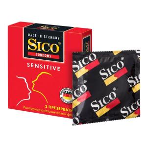 Sico Sensitive презервативы контурные анатомической формы №3