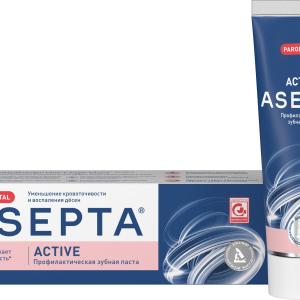 Асепта Актив лечебно-профилактическая зубная паста туба 75мл