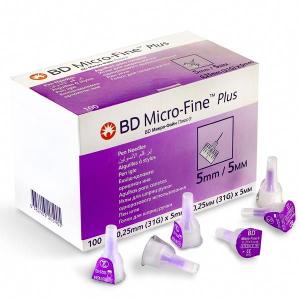Иглы BD Micro-Fine Plus для шприц-ручки одноразовые 31g (0.25х5мм) №100