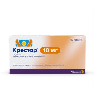 Крестор таблетки покрытые плёночной оболочкой 10мг №28