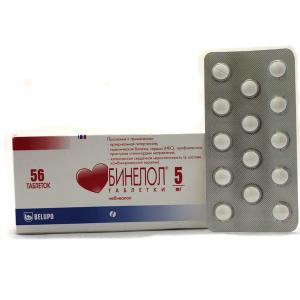 Бинелол таблетки 5мг №56