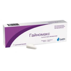 Гайномакс суппозитории вагинальные 150мг+100мг №7